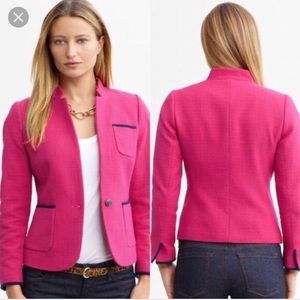 Banana Republic piped pink blazer, EUC